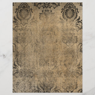 Vintage Damask Grungy Scrapbook Papper