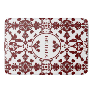 Vintage Damask Monogram Badrumsmatta