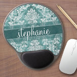 Vintage Damask-mönster med Grungy Avsluta Gel Musmatta<br><div class="desc">En grym design med modern vrid. Lägg till ditt namn eller monogram. Om du behöver göra ändringar i teckningen klickar du på knappen Anpassa för att göra ändringar.</div>