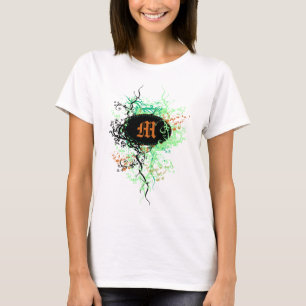 Vintage Damask-mönster med Monogram Brev M Tröja