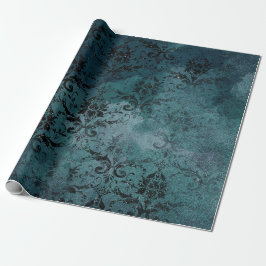 Vintage Damask Nedsliten Grunge Presentpapper