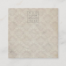 Vintage Damask örhängen Bakre Kort Lägg Till Logo