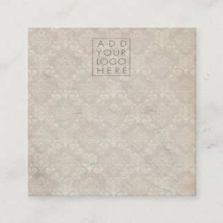 Vintage Damask örhängen Bakre Kort Lägg Till Logo