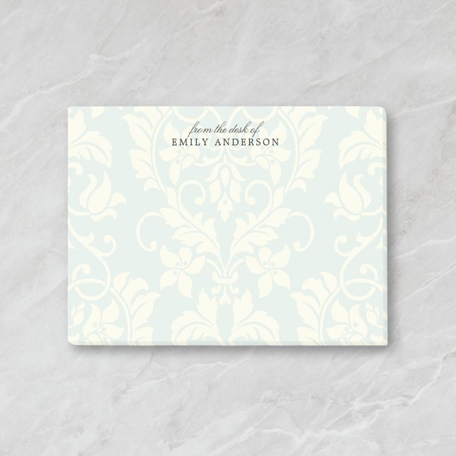 Vintage Damask Personlig Namn Post-it Block (Skapare uppladdad)