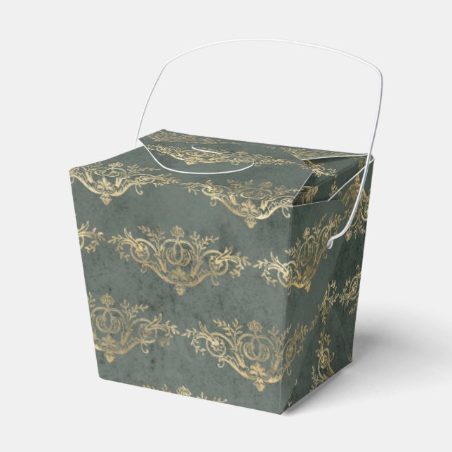 Vintage Damask Presentaskar (Framsidan Sidan)