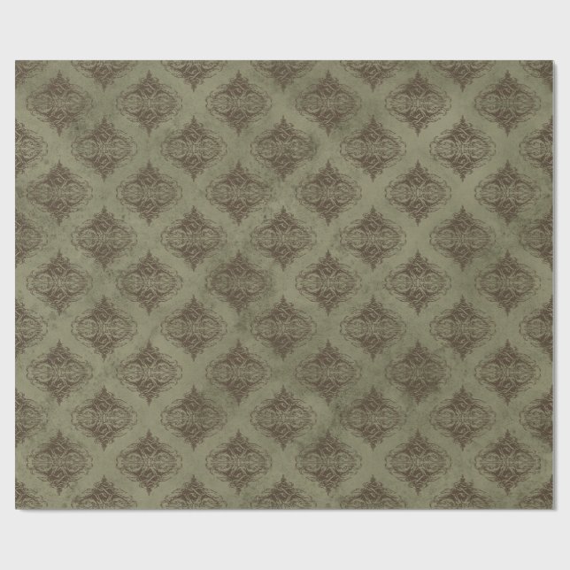 Vintage Damask Presentpapper (Platt)