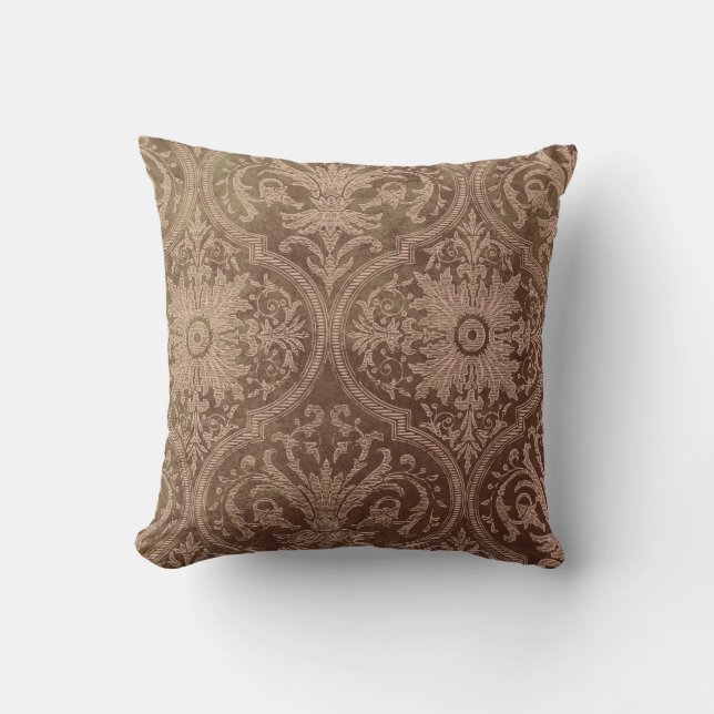 Vintage Damask Stil Kudde (Framsida)