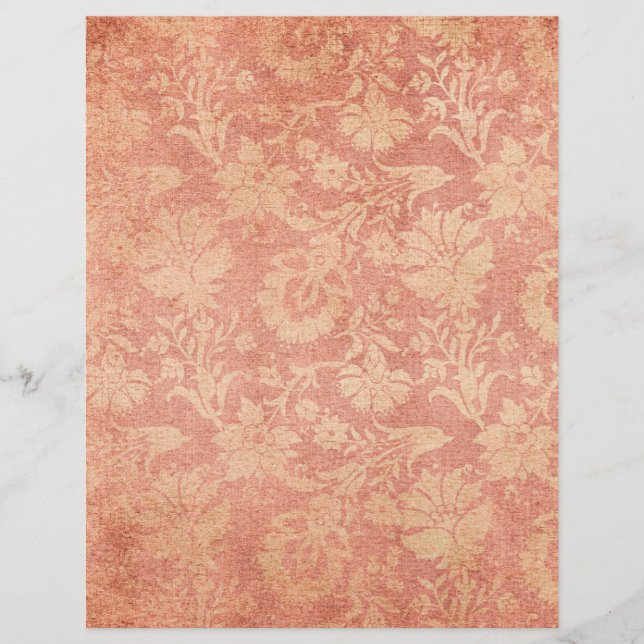 Vintage Damask Struktur-skrapbok Papper (Framsida)
