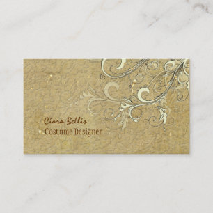Vintage Damask + virvelformare Visitkort