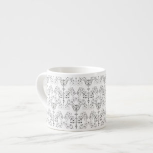 Vintage Damasker Tapet - svart + backgr. Espressomugg