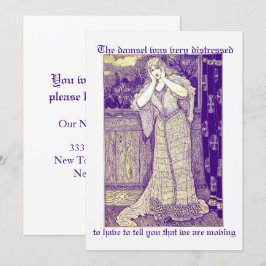 Vintage Damsel in Distress Change of Adress Kort
