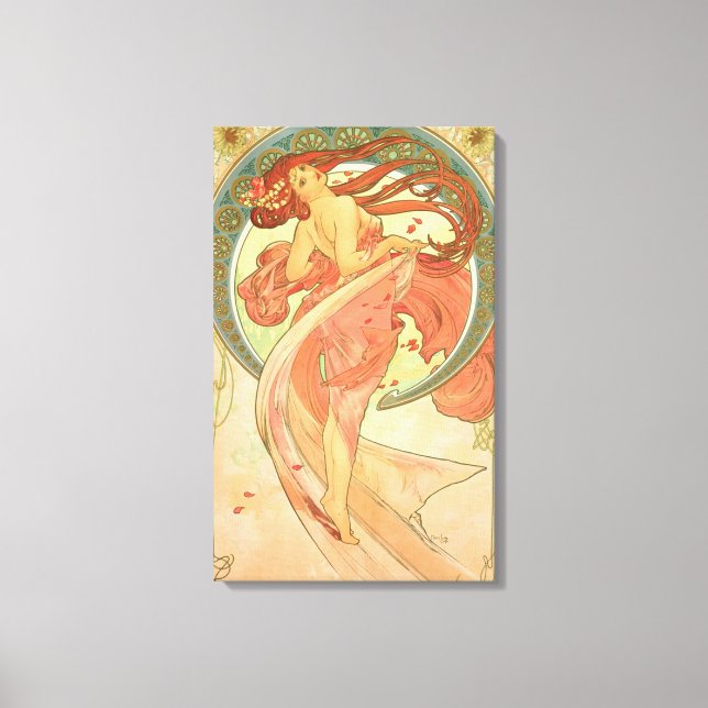 Vintage Dance av Alphonse Mucha Canvastryck (Framsida)
