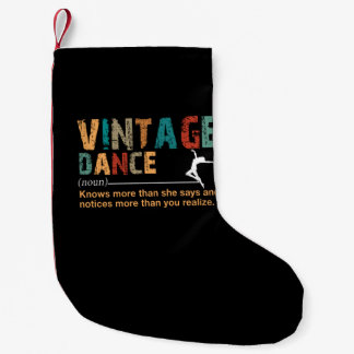 Vintage Dance Definition Dance Älskare Gift Liten Julstrumpa