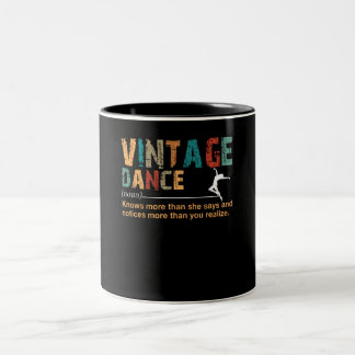 Vintage Dance Definition Dance Älskare Gift Två-Tonad Mugg