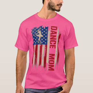 Vintage Dance Mamma Amerikanska USA flagga Dancerd T Shirt