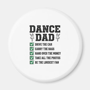 Vintage Dance Pappa Checklista Shirt Design_1 Magnet
