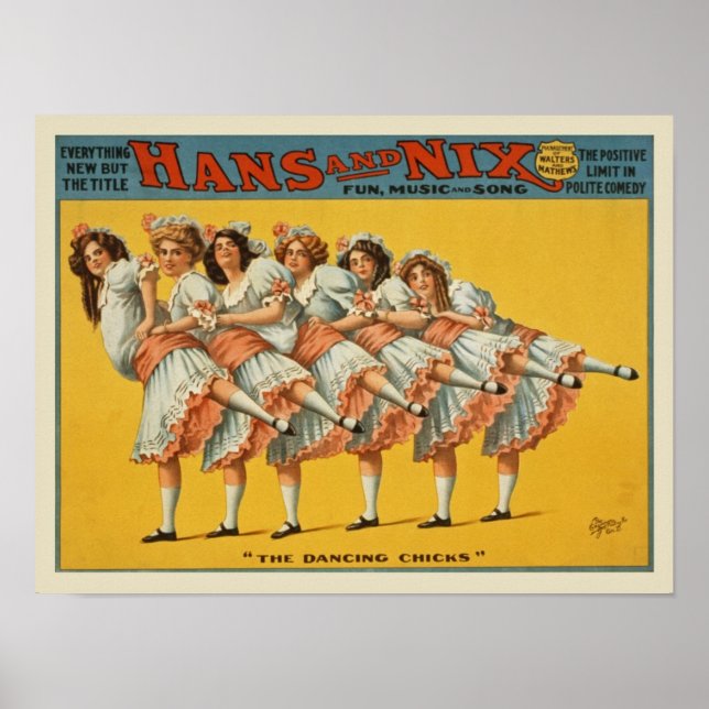 Vintage Dance Troop Advertisement Poster (Framsidan)