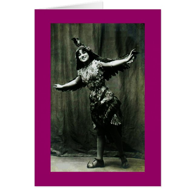 Vintage Dancer Hälsningskort (Framsidan)