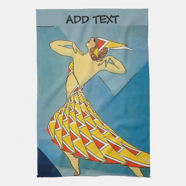 Vintage Dancer Kökshandduk (Vertikal)