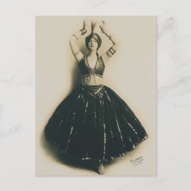 Vintage Dancer Vykort (Framsida)