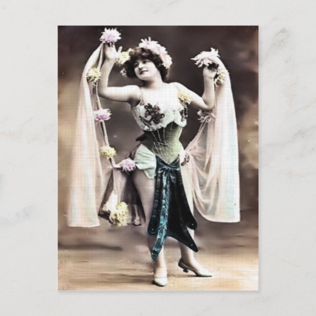 Vintage Dancer-vykort Vykort (Framsida)