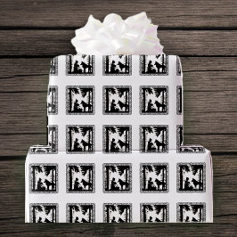 Vintage Dancing Bears Black Silhouette Presentpapper