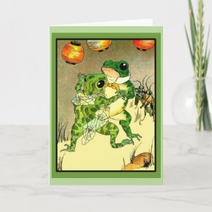 Vintage - Dancing Frog Couple Kort