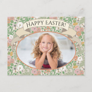 Vintage Dandelion Pansies Busy Bees Vår Photo Vykort