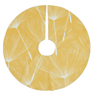 Vintage Dandelion: Sömlösa Mönster Julgransmatta Borstad Polyester