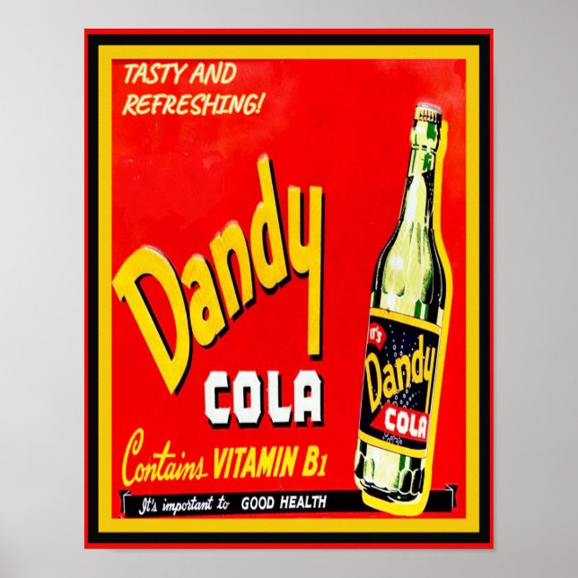 Vintage Dandy Cola Advertisement Poster (Framsidan)