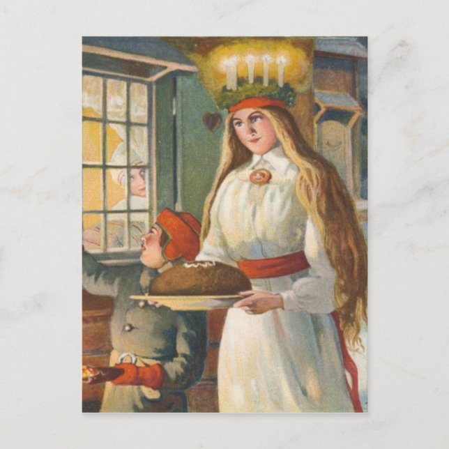 Vintage Danish Christmas God Jul Helg Vykort (Framsida)