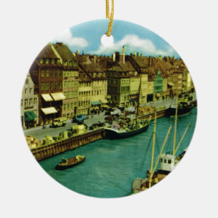 Vintage Danmark, Köpenhamnstrand Julgransprydnad Keramik