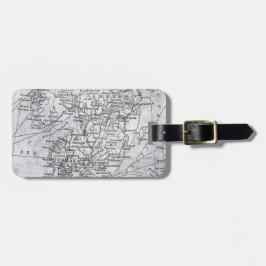 Vintage Danmark och Sverige Karta Bagagebricka