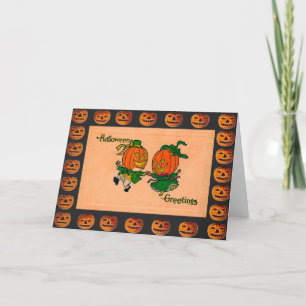 Vintage Dansar Jack o' Lanternor Kort
