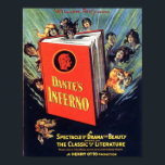 Vintage Dantes Inferno Cinema Poster<br><div class="desc">Vintage affisch från den ursprungliga filmpremiärministern Dantes Inferno 1924.</div>