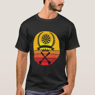 Vintage Dart Design With Retro Dartboard Steel Dar T Shirt