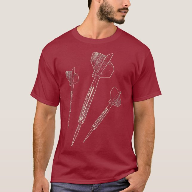 Vintage Darts Premium T Shirt (Framsida)