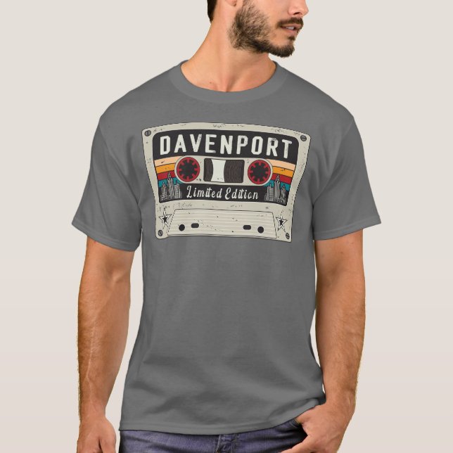 Vintage Davenport City Begränsad Edition T Shirt (Framsida)