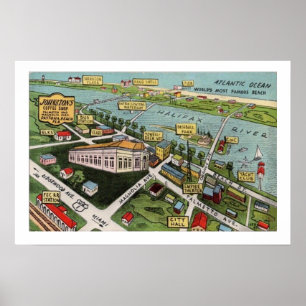 Vintage Daytona Beach 12 x 16 Poster utskrift