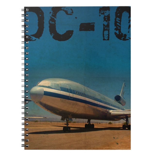 Vintage DC10 AirlinerAnteckningsbok Anteckningsbok (Framsidan)