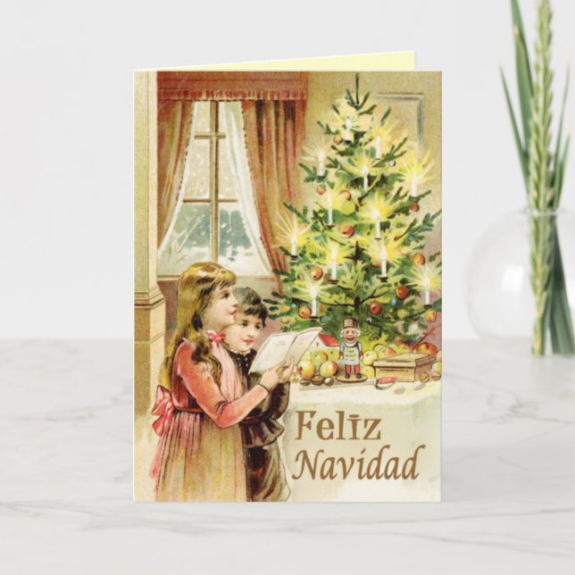 Vintage de Navidad 1902 Helgkort (Framsida)