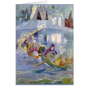 Vintage - de tolv dansa princessesna, hälsningskort