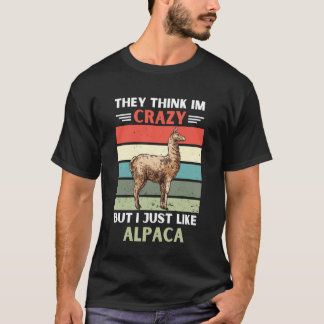 Vintage De tror att jag är galen men jag gillar ba T Shirt