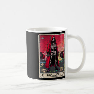 Vintage Deadlift Skeleton Halloween Gym Jokes Weig Kaffemugg
