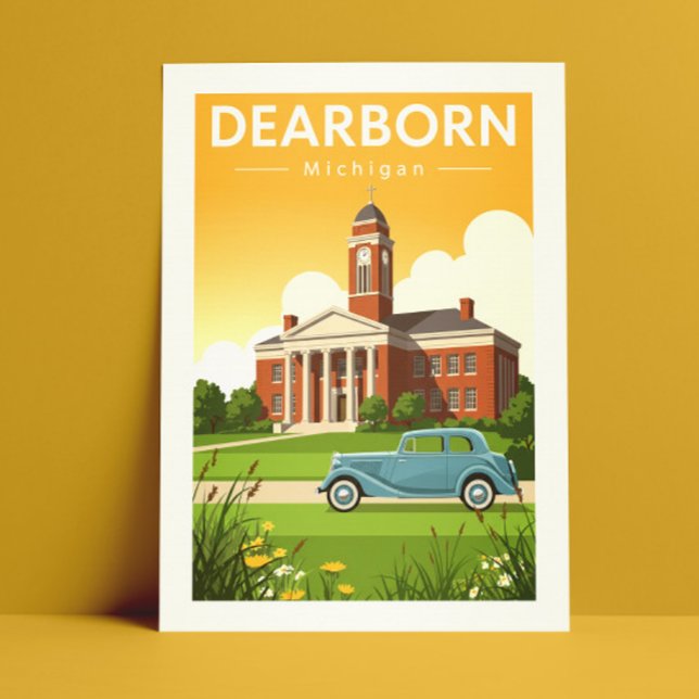 Vintage Dearborn Michigan Vykort (Skapare uppladdad)