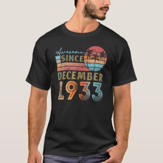 vintage december 1933 92 år gammal 89 år t shirt