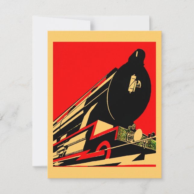 Vintage Deco Locomotive Vi har flyttat Meddelanden (Framsida)