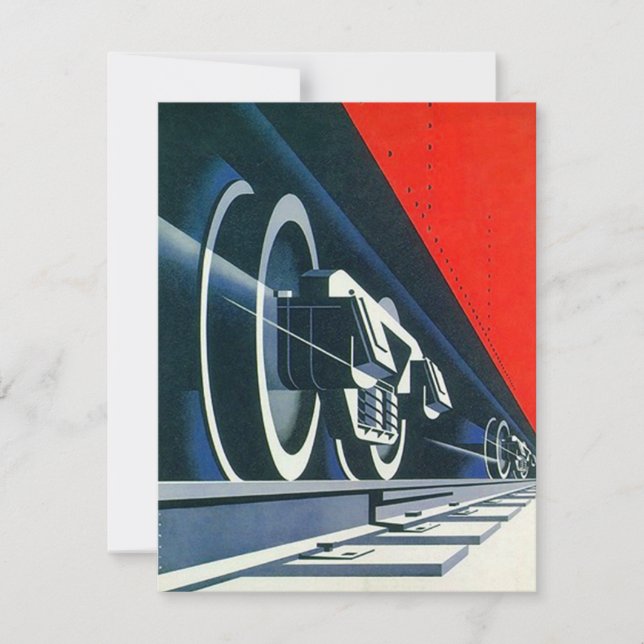 Vintage Deco Locomotive Vi har flyttat Meddelanden (Framsida)