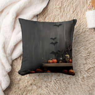 Vintage Decorative Halloween Pumpkin Scary Fladder Kudde