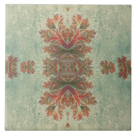 Vintage Decorative Tile Duo:Grönt och reddist-Brow Kakelplatta